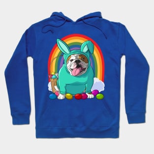 English Bulldog Happy Easter Bunny Pajamas Hoodie